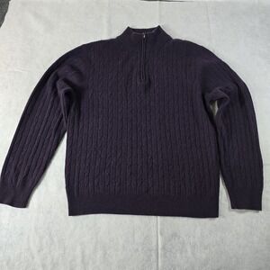 Men's Allen Solly Cashmere 3/4 Zip Sweater Size‎ Large